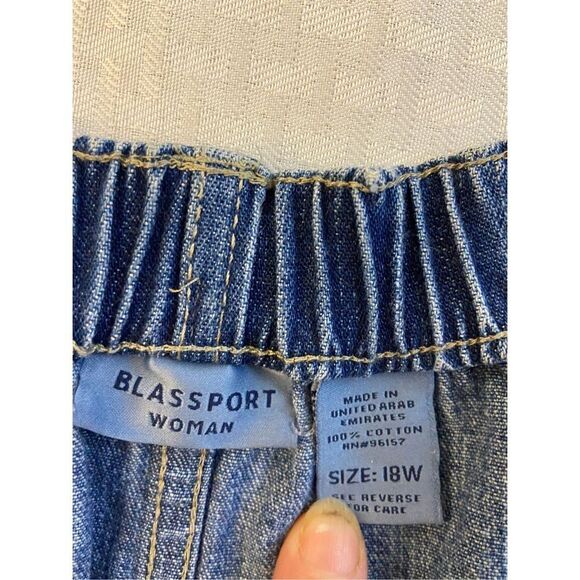 Blassport button denim blue Jean skirt plus size 18w #96157 - Picture 2 of 5